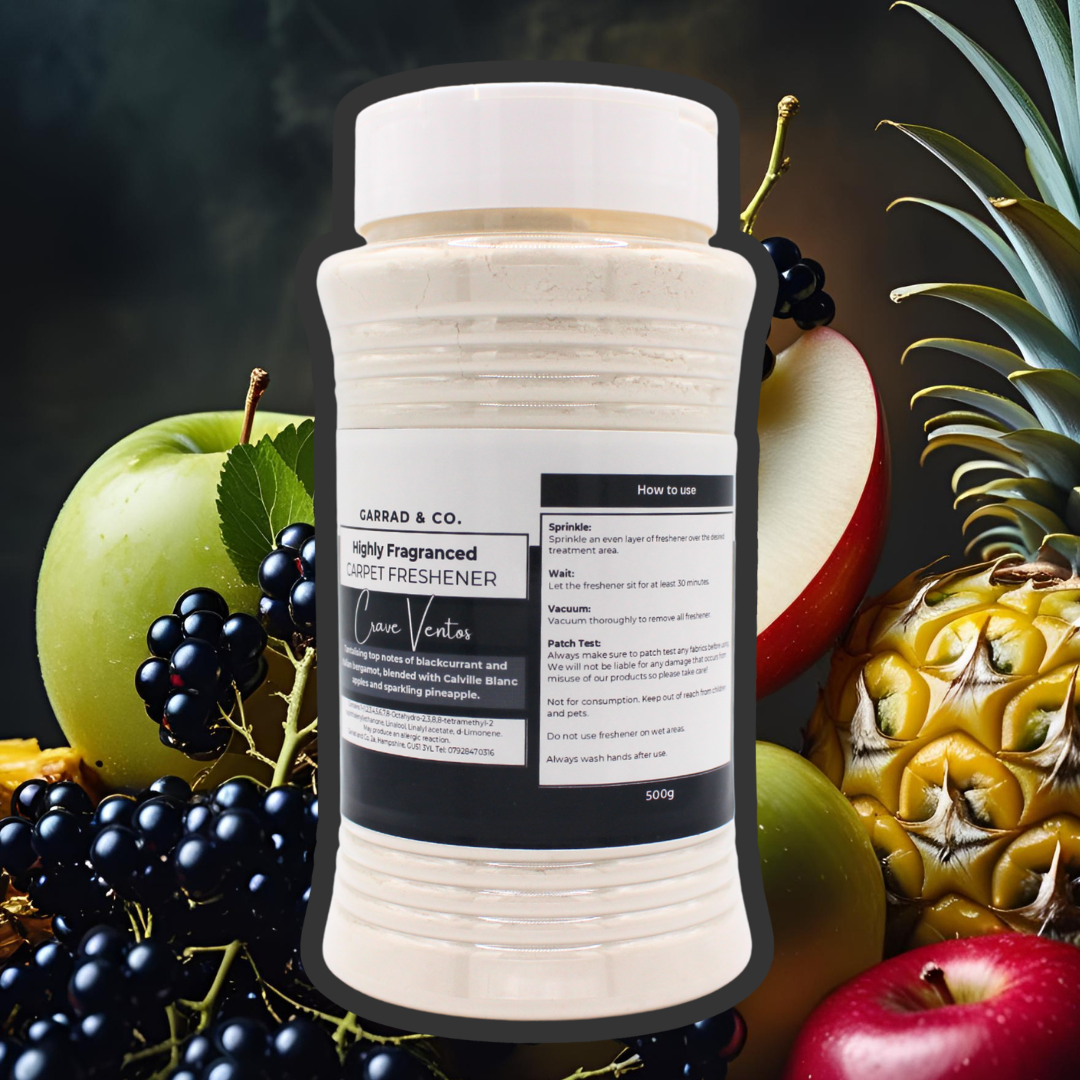 Designer Inspired Carpet Freshener Tubs 500g