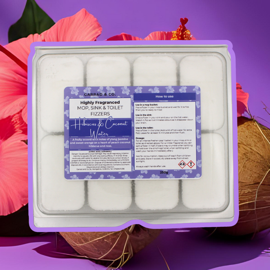 Hibiscus & Coconut Water Mop, Sink and Toilet Fizzers